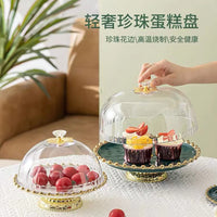 Modern Minimalist Ceramic High-Footed Cake Plate for Weddings and Afternoon Tea
