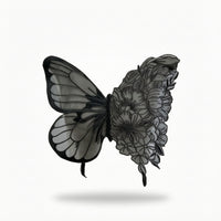 Butterfly Embroidery Applique Floral Butterfly Applique Textile for Crafters