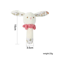 Baby Rattle Teether Toy Lightweight Rabbit Rattle with Bell Sensory Stuffed for Babies, Stroller, Crib