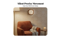 Battery Powered Decorative Hanging Clock Silent Movement Retro Design Wall Clock Metal Hands for Homeowners, Adults, Bedroom, Hallway