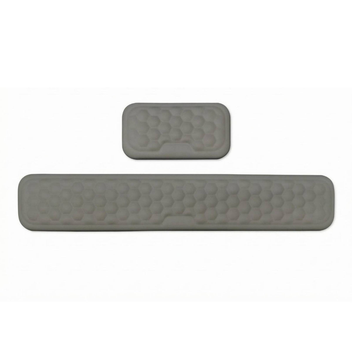 2 Pieces Cloth-Covered-Covered Memory Foam Wrist Rest Set Honeycomb Texture Keyboard and Mouse Wrist Rest Set Contoured Edges Computer Accessory Rounded