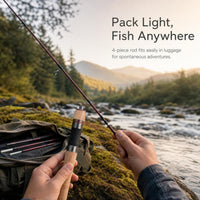 Portable Ultralight Spinning/Casting Rod for Travel and Stream Fishing