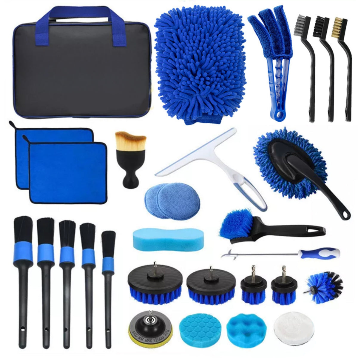 30 Pieces Car Cleaning Kit with Storage Bag Scratch-Scratch-Resistant Set