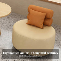 Comfortable Upholstery Upholstered Loveseat with Supportive Back Modern Aesthetic Cafe Booth Nordic Minimalism Commercial Furniture Rounded Edges for Interior Designers, Office Managers, Business Owners, Milk Tea Shop, Restaurant, Beauty Salon