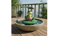 Buoyant Frog Ornament Decorative Buoyant Base with Frog Painted for Gardeners, Balcony