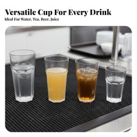 Long-Lasting Octagonal Water Cup Lightweight Plastic Tumbler Stackable for Restaurant Owners, Party Hosts, Cafeteria, Parties, Everyday Use