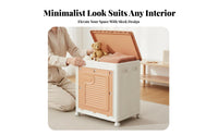 foldable Wheeled Box Large Capacity Storage Container hinged lid for Closet