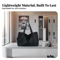 Fitness Carryall Bag Lightweight Women's Fitness Shoulder Bag Large Capacity Nylon Tote for Dancers, Gym, Travel, Daily Commute