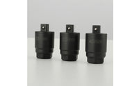 3 Pieces Torque Adapter for 3/8" Drive Ratchet or Breaker Bar Black Steel Twist-Limiting Adapter High-Strength for Garage