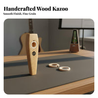 Replaceable Membrane Kazoo Musical Instrument Easy to Play Wooden Kazoo Lightweight & Portable for Beginners, Musicians, Performance, Party