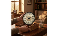 Black Metal Hands Round Quartz Clock Insert Plastic Frame Quartz Clock Insert Movement Insert Rubber Band Household Part