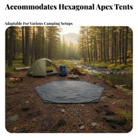Puncture-Resistant Hexagonal Tent Footprint Moisture-Proof Tent Footprint Waterproof Ground Cover Long-Lasting for Campers, Hikers, Families, Hiking, Picnic