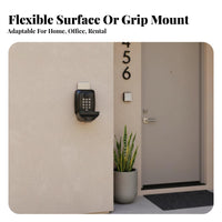 Waterproof Push-Button Lockbox Weather Resistant Push-Button Combination Lockbox Wall-Mounted Key Safe Changeable Code for Property Managers, Property Estate Agents, Outdoors, House Entrance, Emergency Entry, Rental Properties