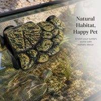 Turtle Basking Platform with Suction Cups or Submersible Hideout for Aquatic Reptile Tanks