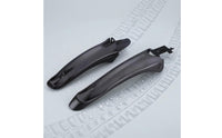 2 Pieces Black Front and Rear Mudguards Plastic Mountain Bike Mudguards Curved Front Rear Bike Fenders Streamlined
