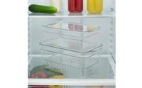 Stackable Fridge Organizer Space Saving Fridge Storage Bin Versatile Stackable Food Container for Meal Kitchen Organizers, Cabinet
