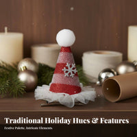 Santa Hat Hair Fastener Cute Design Mini Santa Hat Hair Fastener Festive Glitter Hairpin Soft Reindeer Branch Hairpin