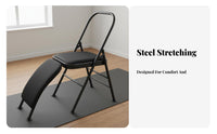 Foldable Iyengar Mind-Body Practice Chair Heavy Duty Folding Mind-Body Practice Chair Portable Space-Saving for Beginners, Seniors, Home Gym