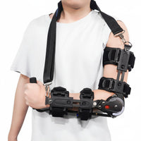 Breathable Material Hinged Elbow Immobilizer Lightweight Design Hinged Elbow Brace Includes Shoulder Strap for Athletes