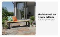 Multi-Functional Low Backless Bench Versatile Use Rectangular Frame Bench Space-Saving Design Changing Stool Stable Structure for Business Owners, Apartment Dwellers, Shopping Mall, Retail Shop, Rest Area, Entryway