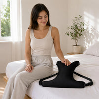 Adjustable Straps Chest Support Pillow Zippered Cover Wearable Chest Pillow Sleek Textile Sleep Accessory Soft Filling