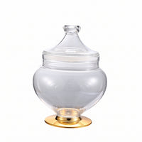 Dry Food Pedestal Storage Jar Fitted Lid for Kitchen, Pantry