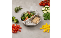 Compartmented Steam Tray Wire Handles Stainless Steel Steamer Rack Dishwasher Kitchen Utensil