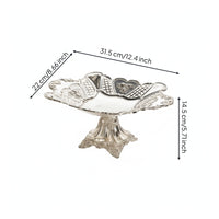 Pedestal Serving Tray Elegant Serving Tray with Pedestal Engraved for Weddings