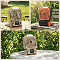 Tabletop Fan with Sun-Powered Panel Foldable Portable Fan with Sun-Powered Panel Rechargeable for Campers, Journeyers, Desk, Tents, Patio