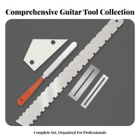 5 Pieces Fretboard Protectors Guitar Fret Leveling Tool Kit All-in-Single Guitar Fretwork Tool Set Professional Grade for Workshop