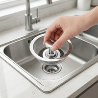 Swan Drain Basket Kitchen Sink Strainer, Stainless Steel Hanging Drain Basket for Food Waste, Round Kitchen Sink Drain Basket for Scraps Catcher
