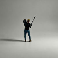 1:64 Scale Fishing Figure Collectible 1:64 Scale Fishing Figure Miniature Fisher Model Realistic Intricacy Tiny Fisherman