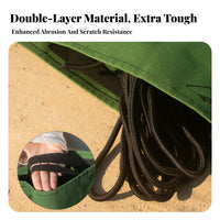 Abrasion-Resistant Climbing Rope Protection Mat Portable Canvas Rope Border Guard Double-Layer Design for Climbers, Mountaineers, Caving