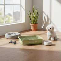 Anti-Tracking Dog Toilet with Grate Easy to Clean Puppy Training Tray for Young Dogs