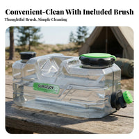Camping Water Container Transparent Water Storage Container Household Container Faceted Screw-on Lid