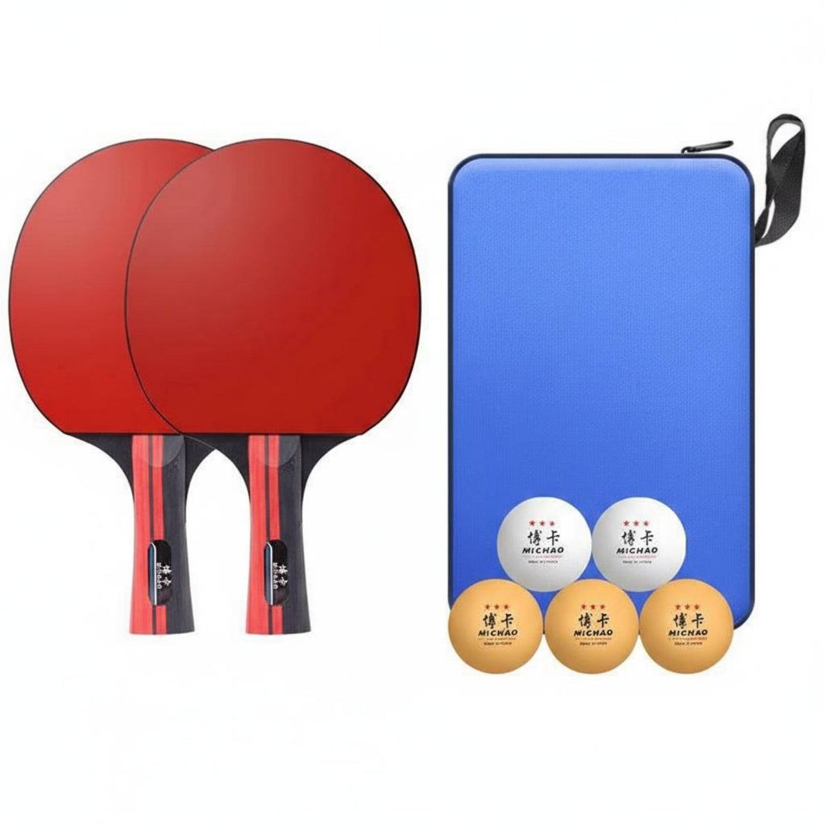Table Pong Paddle Set Inverted Rubber Table Racket Sport Racket Set 2 Player Table Pong Kit Comfortable Grip 2 Player Table