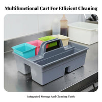 With Wheels Mobile Garbage Can Large Capacity Wheeled Bussing Bin 360° Swivel Casters Restaurant Utility Cart Multi-Functional for Bussers, Cleaners, Janitors, Commercial Kitchen, Food Court, Cafeteria, Hotel