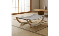 Cat Rocking Chair Japanese Style Wooden Cat Hammock Wear Resistant Animal Furniture for Indoor