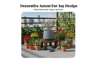 adaptable Round Wooden Riser Natural Wood Texture Round Floor Riser long-lasting Sturdy Plant Stand Traditional and traditional design for aquatic tank hobbyists, Interior Decorators, Gift Givers, Living Room, Balcony, outdoordoor, Entryentry
