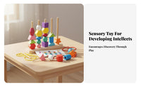 Educational Stacking and Lacing Beads Set Fine Movement Skills Development Lacing Beads Toy Set Hand-Eye Coordination for Preschoolers