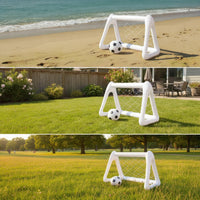 Inflatable Soccer Goal Inflatable Football Net Lightweight Soccer Goal with Ground Stakes for Kids