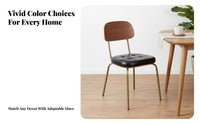 Nordic Design Upholstered Metal Frame Chair Retro Look Upholstered Armchair with Metal Legs Minimalist design Household Furniture Soft Padded Seat for Interior Designers, Homeowners, Office Workers, Dining Room, Bedroom, perusing Corner, Reception Area