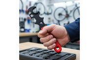 Photovoltaic Panel Connector Tool Labor-Saving Multi-Function Spanner Non-Slip Grip Vermilion Handle Metal Wrench for Technicians