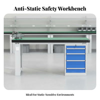 Anti Work Table High Load Capacity fitter's Bench Wear-Resistant Heavy Duty Work Station for Fitters, Technicians, Factory, Warehouse, Basement