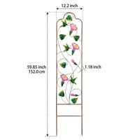 Garden Trellis for Climbing Plants, 152cm Tall Rust-Resistant Iron Plant Support, Decorative Metal Trellis for Outdoor Flowers & Vegetables