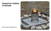 Foldable and Lightweight Portable Wood Combustion Cooker Easy to Assemble Wood Combustion Camp Cooker Stable Cooking Platform for Barbecue