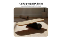 Balance Board with Roller Maple Wood Deck Roller Balance Board Construction Core Strength for Skateboarders, Athletes, Stretching, Home Gym