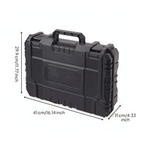 Rugged Equipment Case with Latches Secure Tool Case with Handle Stackable Portable Toolbox Long-Lasting for Mechanics, Technicians