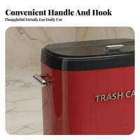 High-Foot Trash Can No-Bend Design Tall Trash Can with Legs Standing Waste Bin with Lid Large Capacity Wide Opening for Elderly