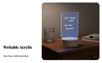Writable Night Light 16 Color Options Glowing Memo Board Remote Controlled LED Message Board for Students, Couples, Home Decor, Living Room, Classroom